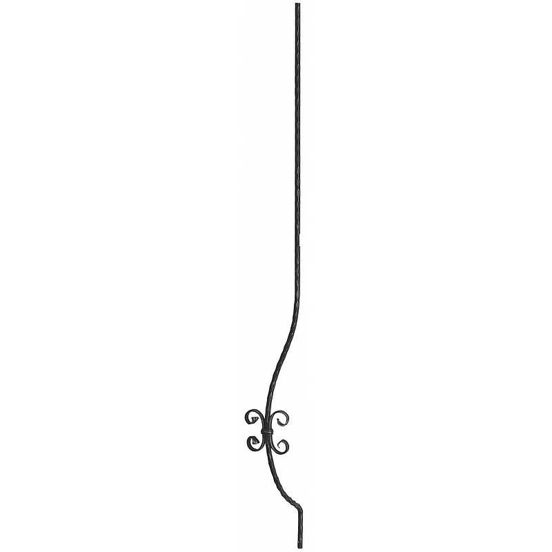 Korbgitterstab 12x12mm, gehämmert, H: 1500mm