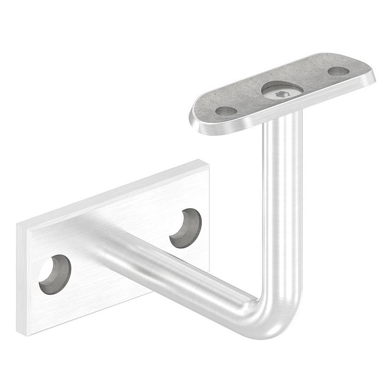 Handrail bracket with handrail connection plate 42.4 mm (round plate and bracket welded),