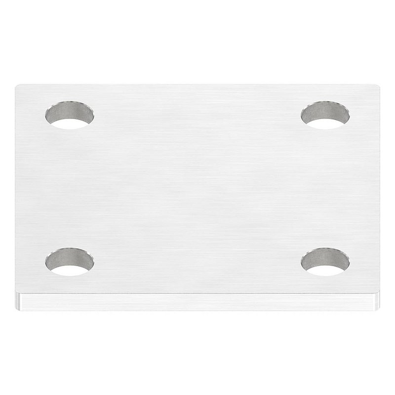 Ankerplatte, 100x100x6mm, mit Längsschliff, V2A