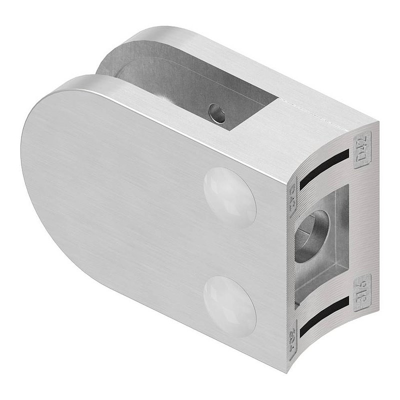 Glass clamp mod. 16, connection: 42.4mm, AISI304