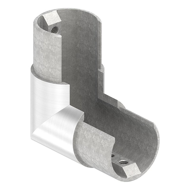 Eckbogen vertikal, für 42,4mm, V2A, Rahmenecke