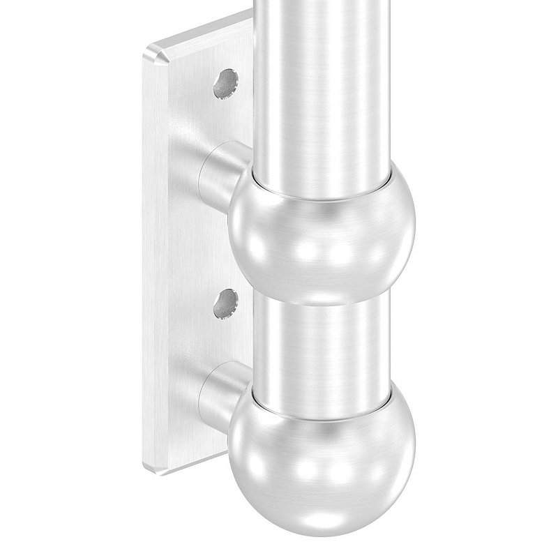 Wandbefestigung für Geländerpfosten 48,3mm, V2A