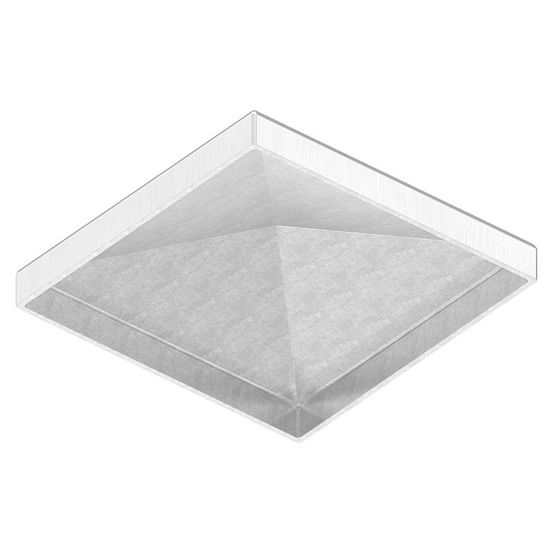 Pyramidenkappe, für Rohr 80x80mm, V2A