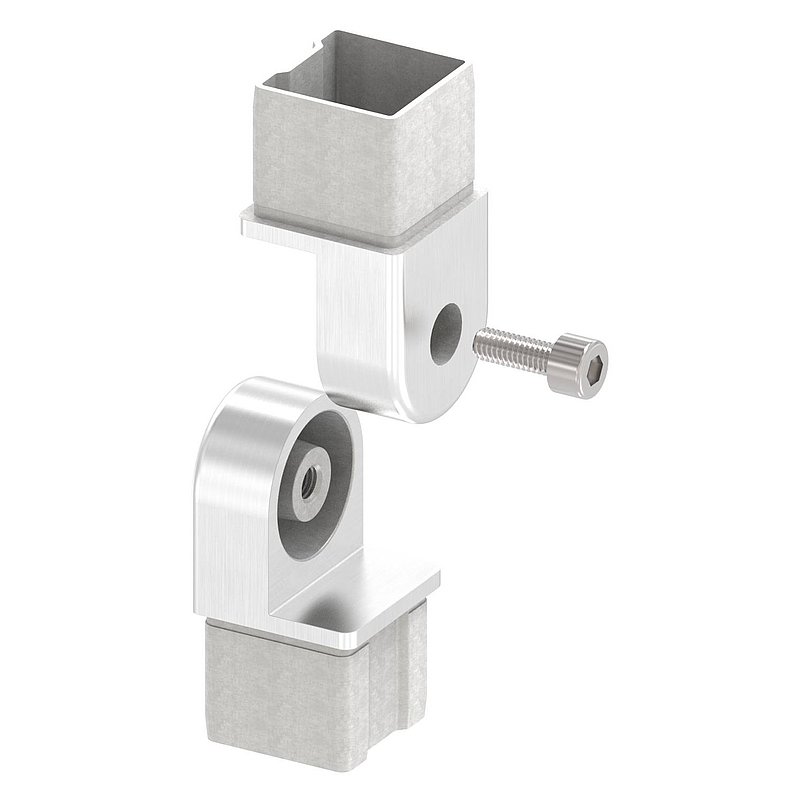 Verbindungsgelenk für Rohr 40x40x2,00mm, V4A