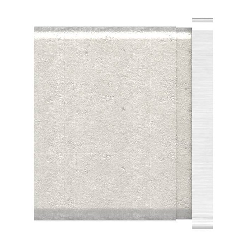 End cap, flat, rectangular slotted tube 60x40x1.5mm, AISI304