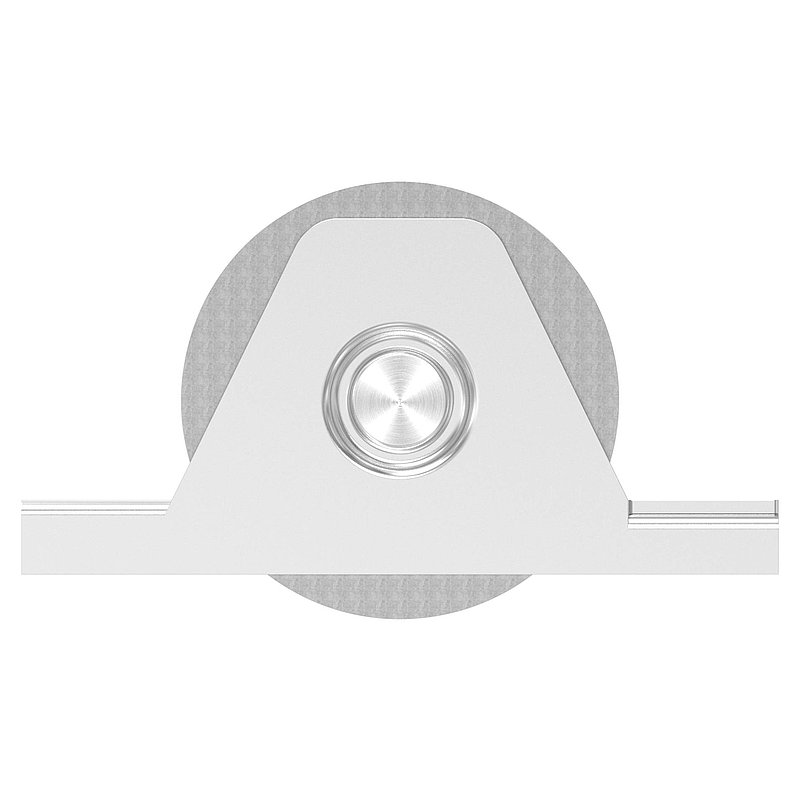 Schiebetorrolle Ø 90mm mit Rundrille Ø 20mm, V4A