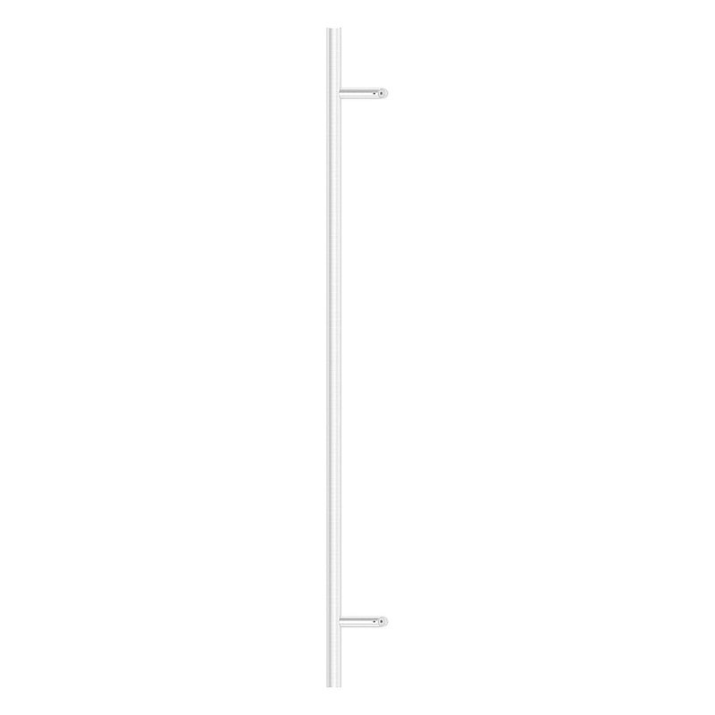 Stoßgriff inkl. Halter mit 45° Schräge 45° mit L: 1500mm, V2A