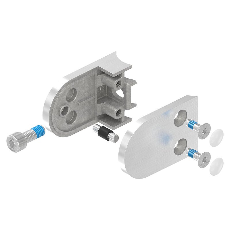 Glass clamp mod. 12, connection: 33.7mm, AISI304