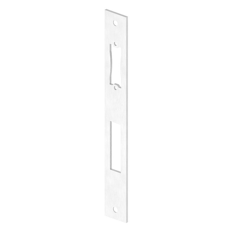 Platine de gâche acier inoxydable 242x30x3,0mm, avec entraxe 92mm, V2A