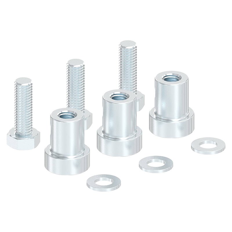 rack 30 x 12 mm, length 1m, incl. mounting material, galvanised
