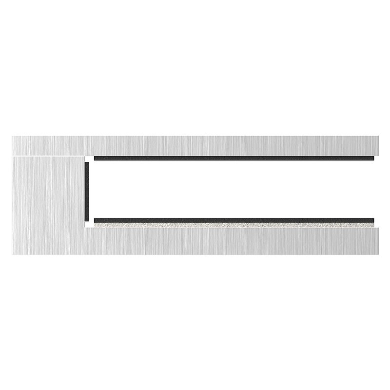 Glasverbinder für Wandmontage, für Glas 12 - 12,76mm, V4A