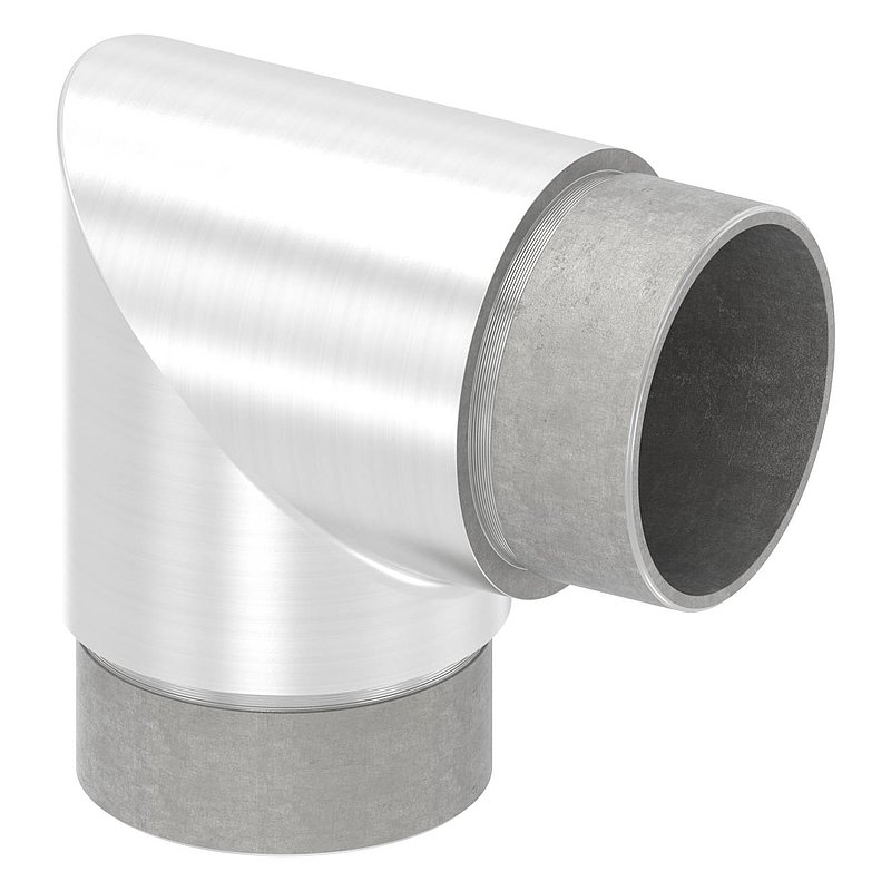 Eckstück 90° kurz, für Rohr 48,3 x 2,0mm, V2A