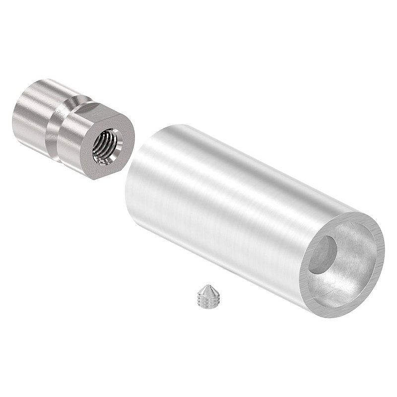 Pipe spacer - for straight surfaces, AISI304