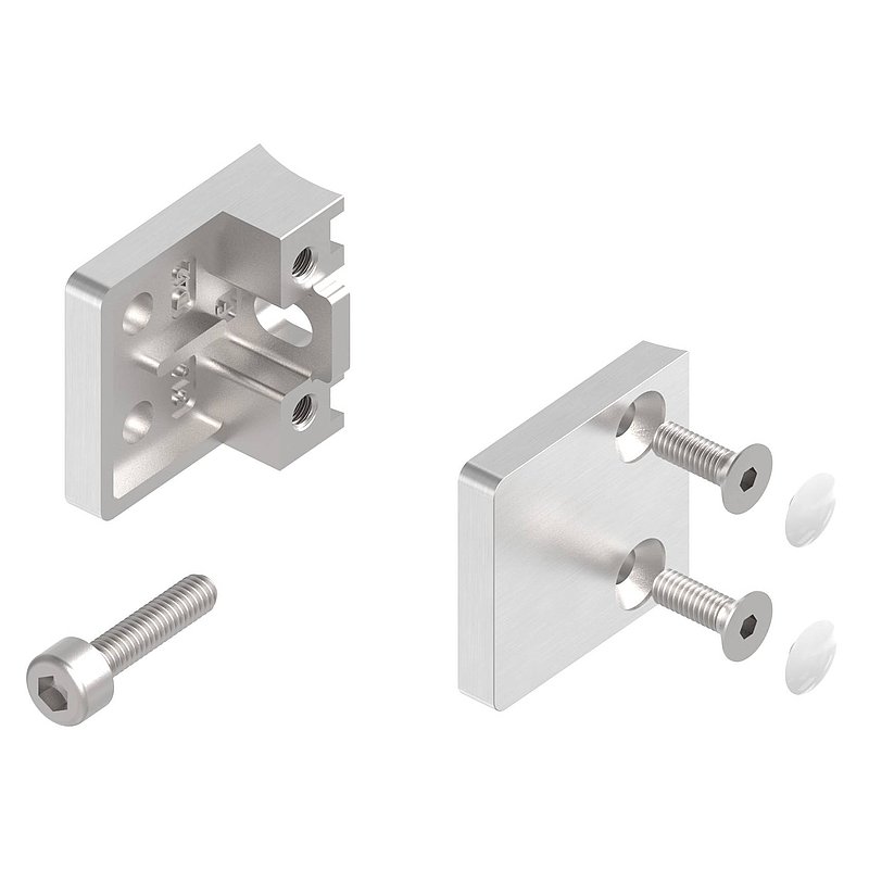 Glass clamp mod. 22, connection: 42.4mm, AISI316