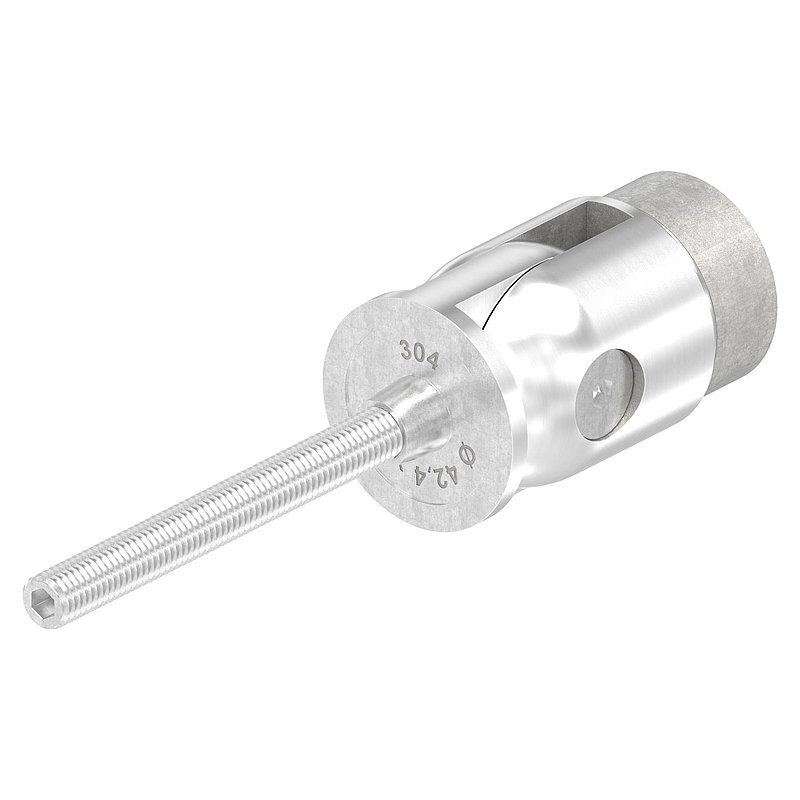 Wandhalter mit Gelenk zum Einbetonieren für Rohr 42,4x2,0mm, V2A