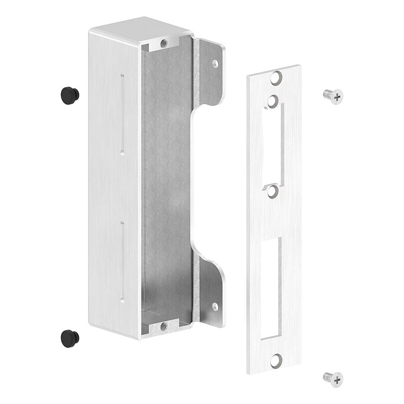 Edelstahlgegenkasten eckig, für Abstand 72mm, zum Anschweißen, 40mm, V2A