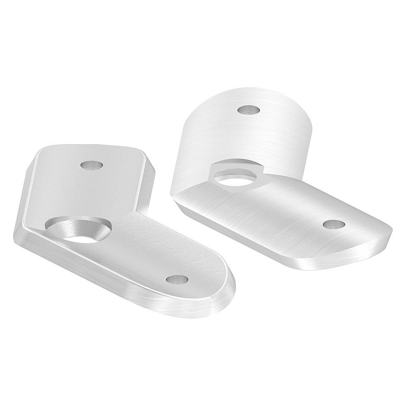 Handlaufanschlussplatte 135° 42,4mm, V2A