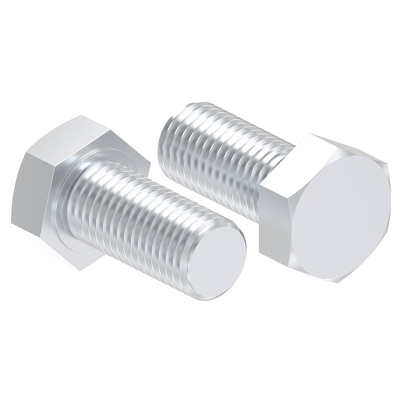 hex bolt M14 x 30, steel galvanized, DIN 933