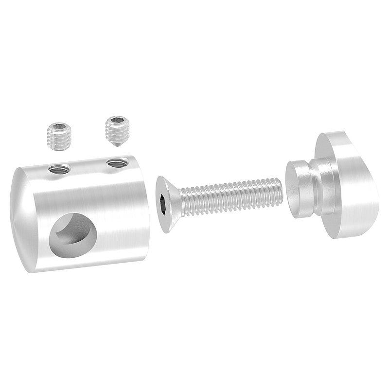 Querstabhalter für 33,7mm Rohr, 10,2mm Bohrung, V2A
