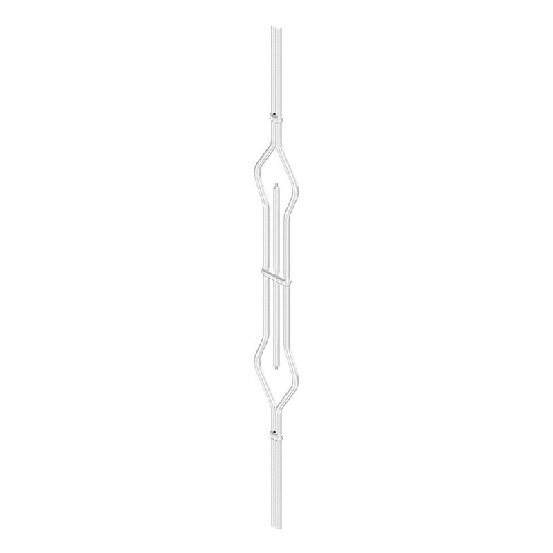 Decorative rod, with 2x M6 thread, AISI304