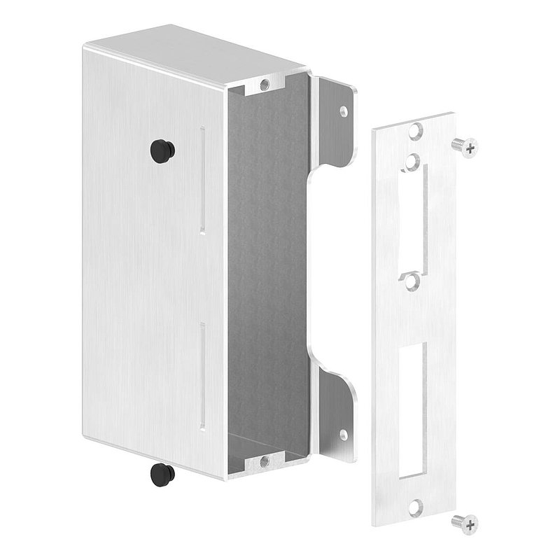 Gâche de serrure rectangulaire, acier inoxydable, à souder, 50mm, V2A