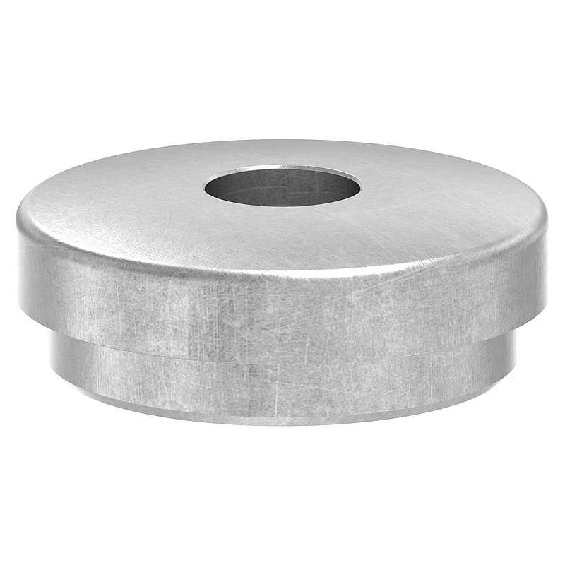 Stahlkappe leicht gewölbt für Rohr 42,4 x 2,5mm mit Bohrung 12,3mm