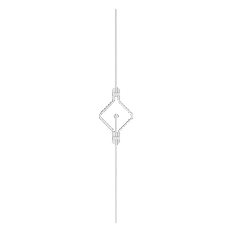 Decorative rod made of Ø 12mm, double, H: 1000mm, AISI304