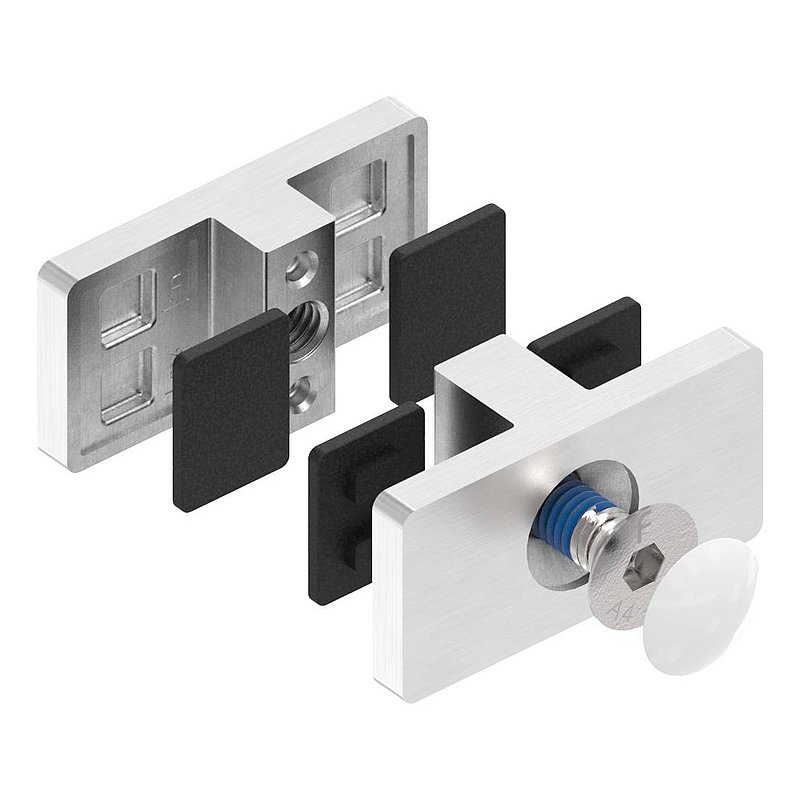 Glasausrichter für Ganzglasgeländer, für Glas 16,76 - 17,52mm