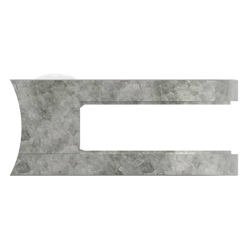 Pince à verre modèle 32, jonction: 60,3mm, zinc brut
