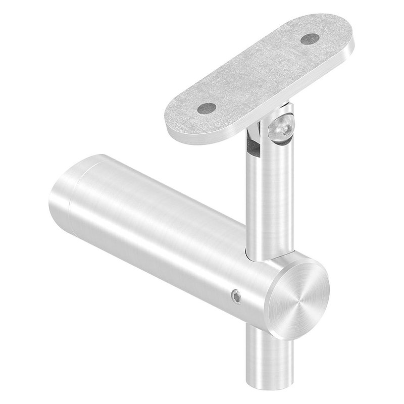 Handlaufhalter mit Gelenk, Handlaufanschlussplatte flach, V2A