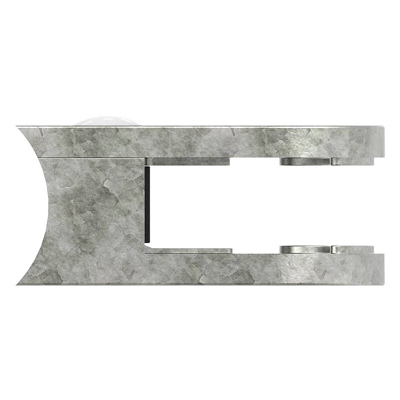 Glasklemme Mod. 38, Anschluss: 42,4mm, Zink roh