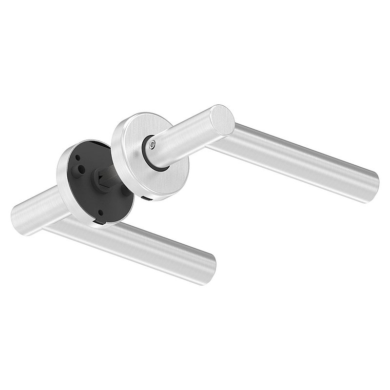 Türdrücker-Paar, drehbar, V2A