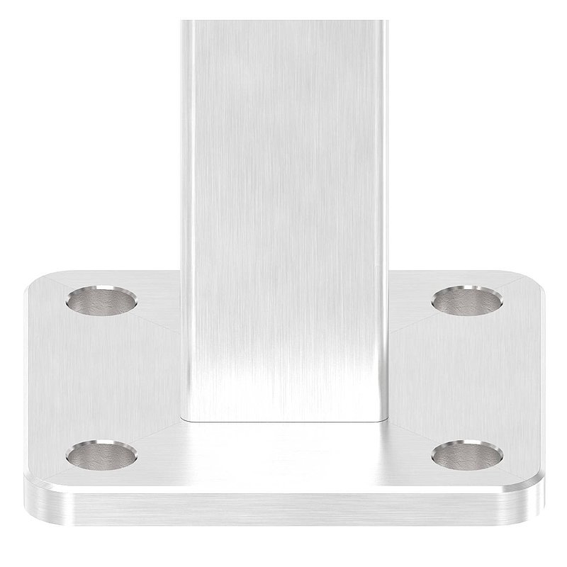 Wand- und Bodenanker mit Rändelung, für Rohr 40x40x2,0mm, V2A