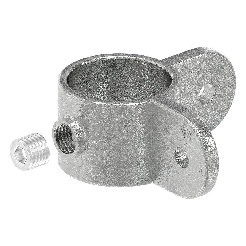 Holder with 2 brackets, 90°, for pipe Ø 48.3 mm