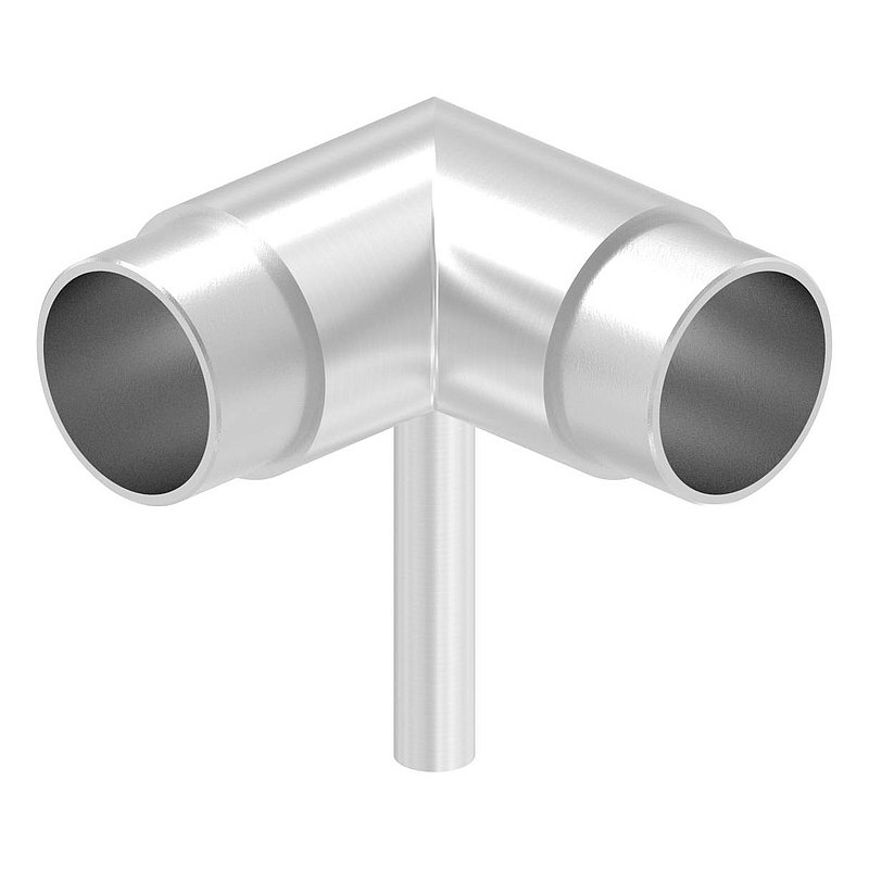Steckecke mit Stift für Rohr 42,4x2,0mm, V2A
