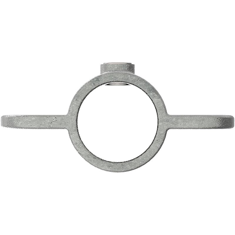 Holder with 2 brackets, 180°, for pipe Ø 42.4 mm