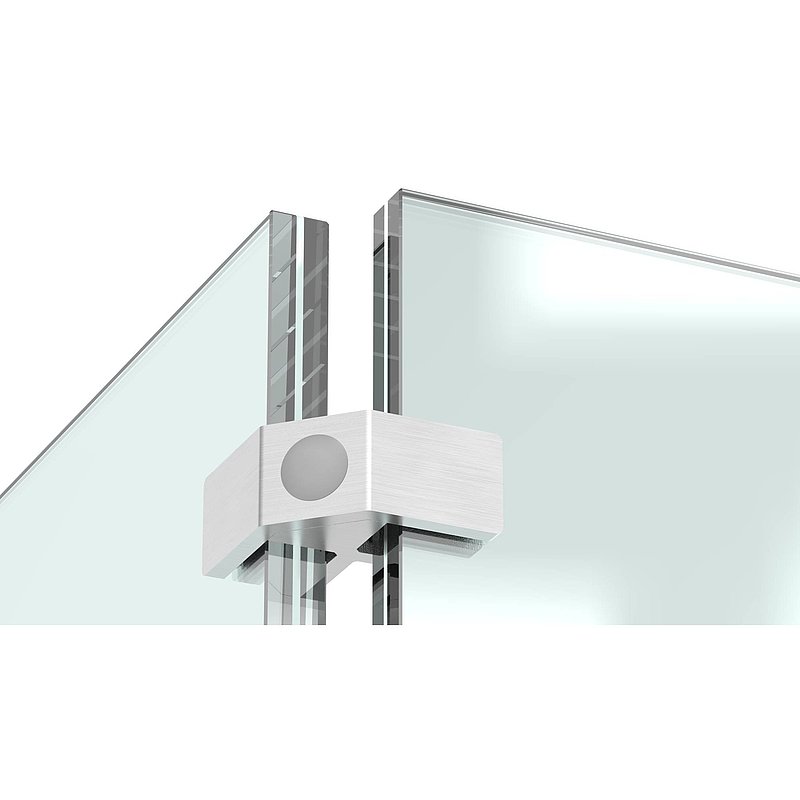 90° Glasausrichter für Ganzglasgeländer, für Glas 20,76 - 21,52mm