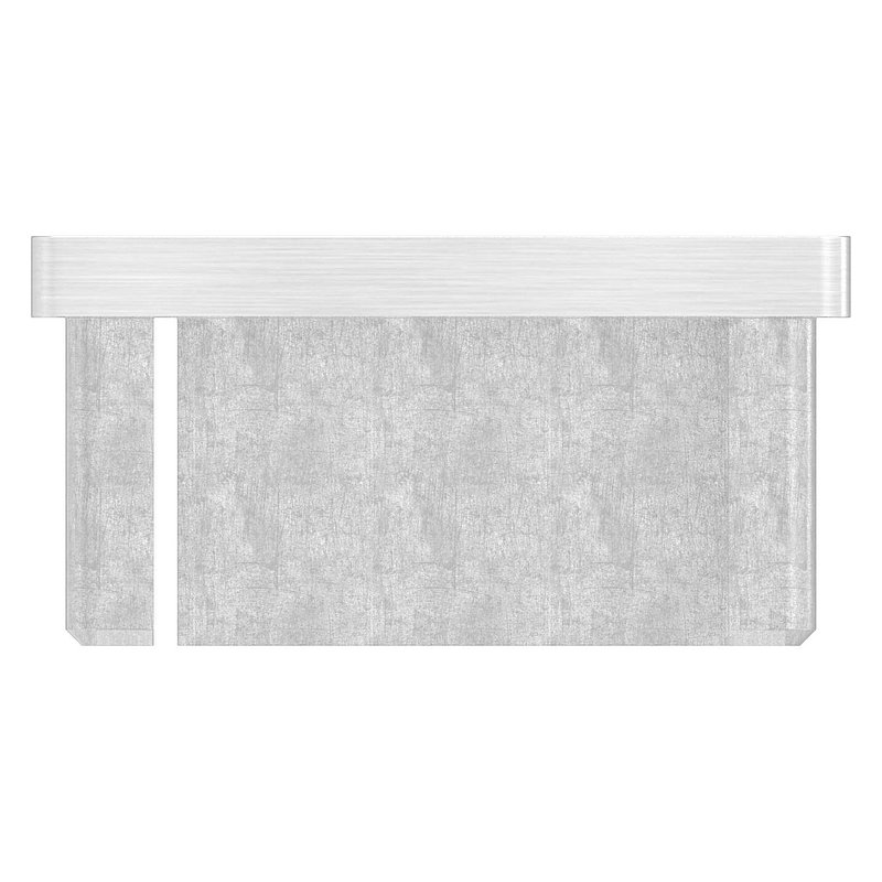 Einsteckkappe, für Rohr 50x30x2,0mm, V2A