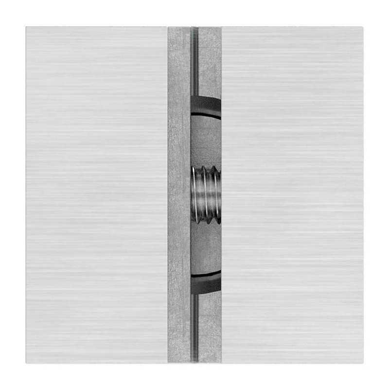 Holder for square clamping profile 20x20mm, connection: straight, AISI304