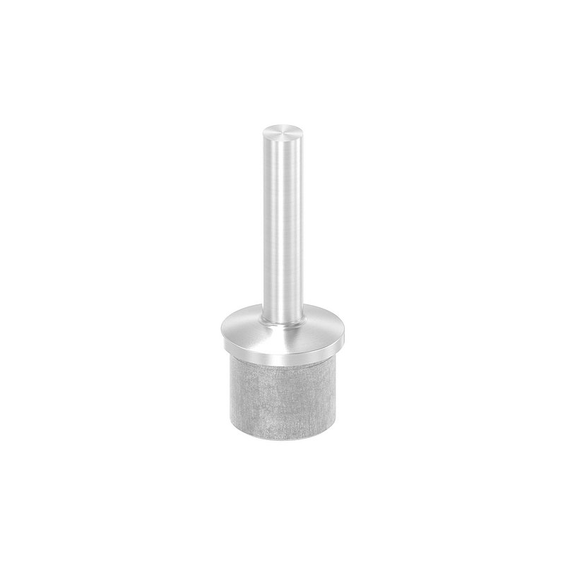 Rohrabschlussstopfen mit Stift für Rohr 42,4x3,0mm, V2A