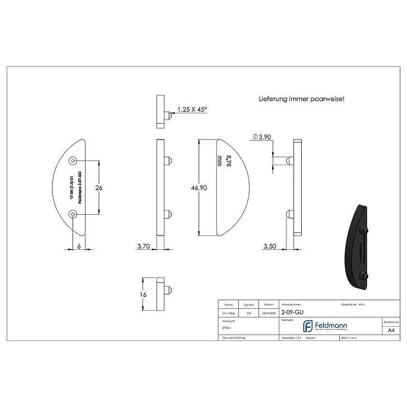 Gummi für Mod. 20/21, VSG-Glas 8,76mm
