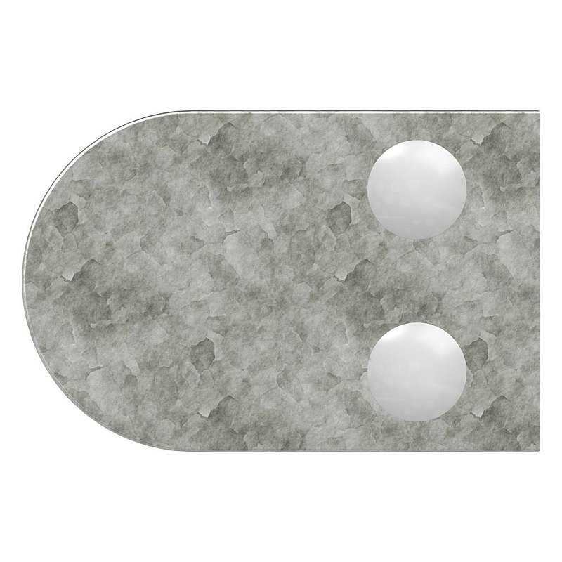 Glasklemme Mod. 38, Anschluss: 48,3mm, Zink roh