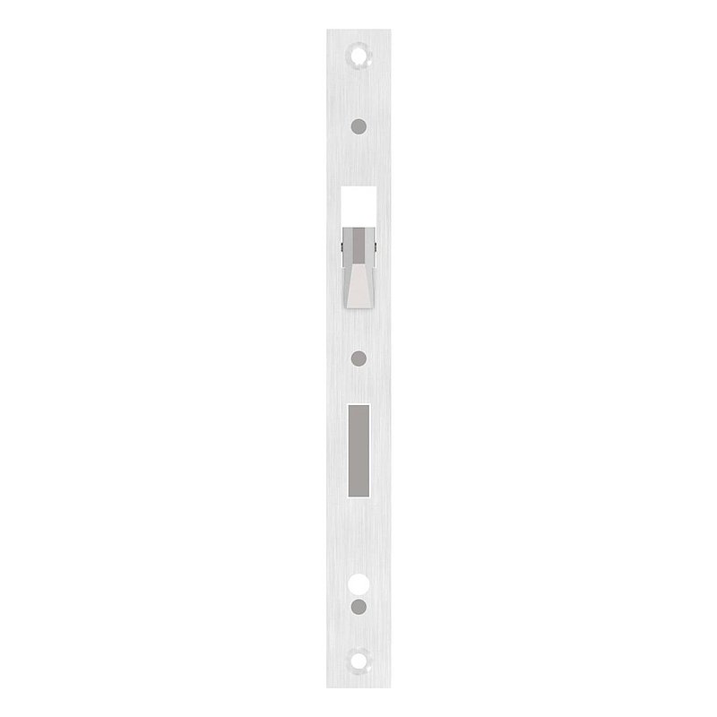 Galvanised tubular frame lock with hook latch (e.g. for sliding gates), backset 35 mm