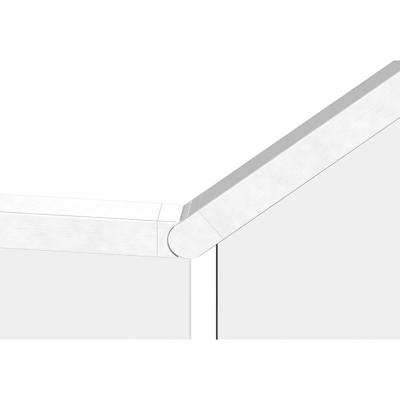 Verbinder flexibel für Quadratnutrohr 40x40mm, V4A