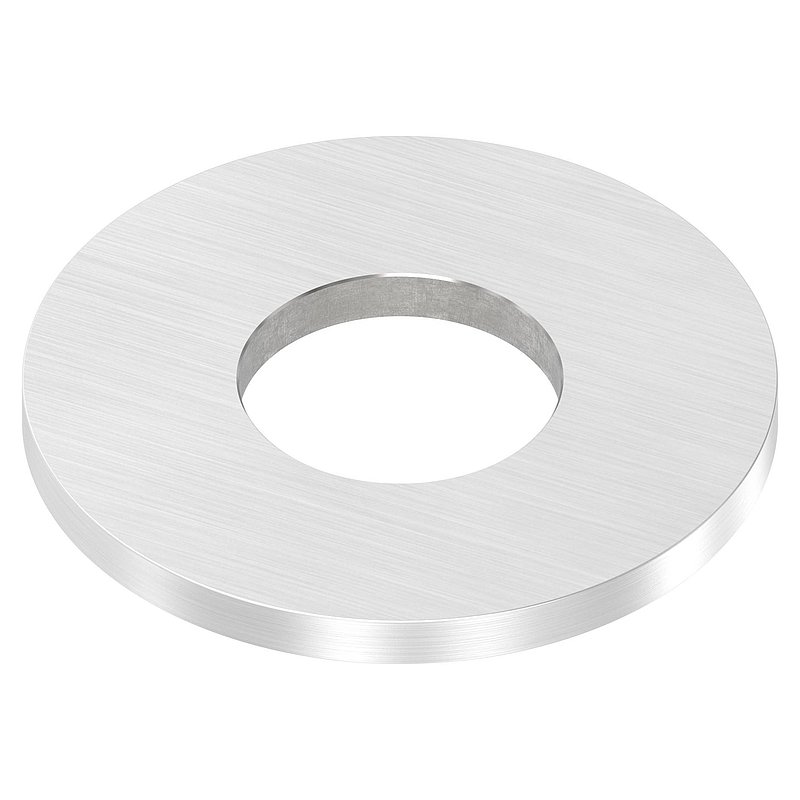 Anchor plate Ø 80x6mm, with longitudinal grinding, AISI304