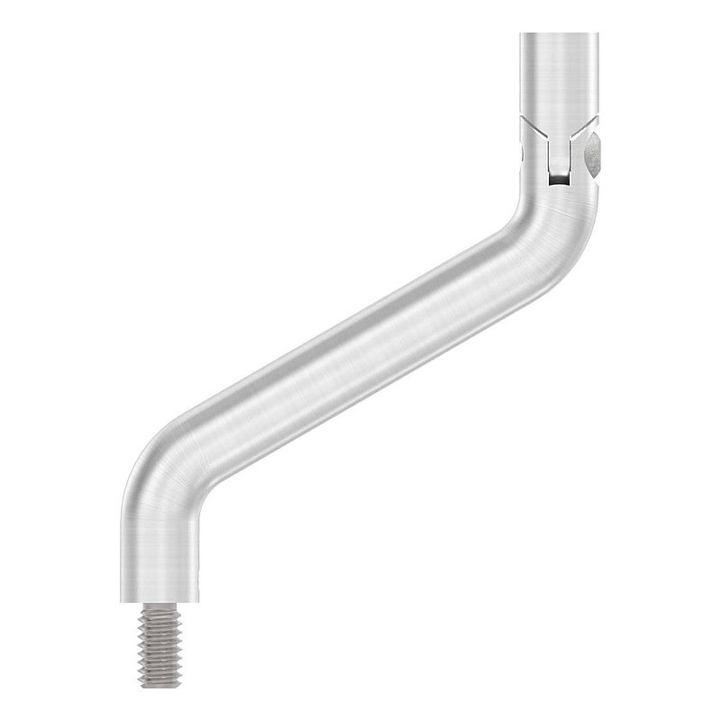 Étrier Ø 14mm, 2x courbé à 30°, avec articulation, V2A