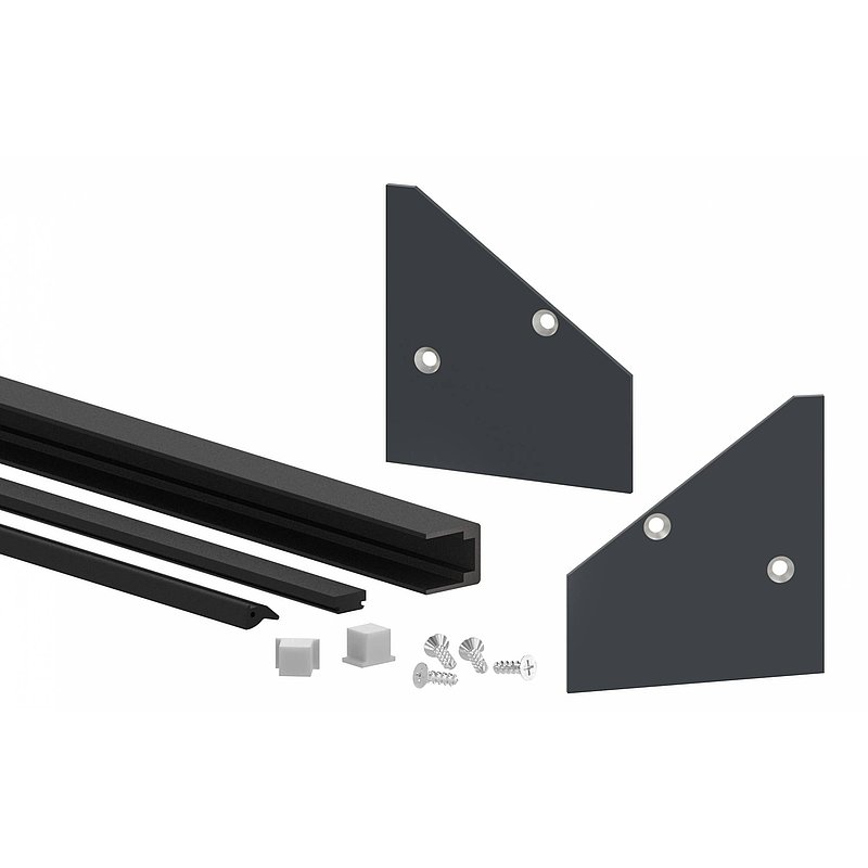 Mounting-set for glass 21,52mm eleganza canopy, L:2m
