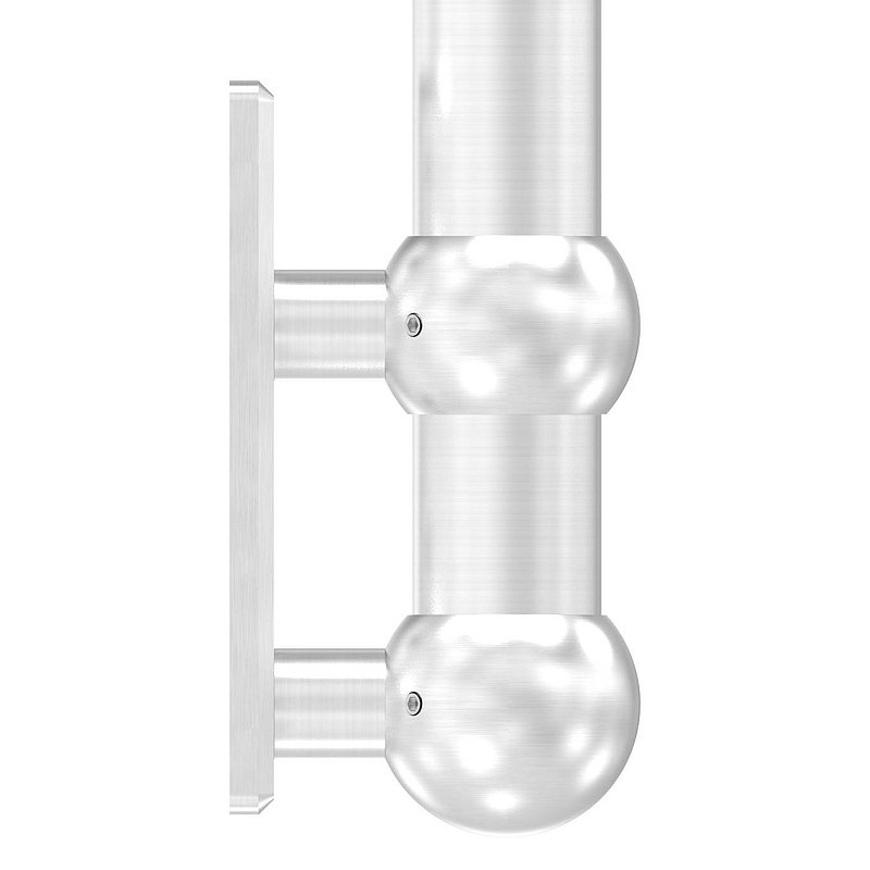 Wandbefestigung für Geländerpfosten 42,4mm, V2A