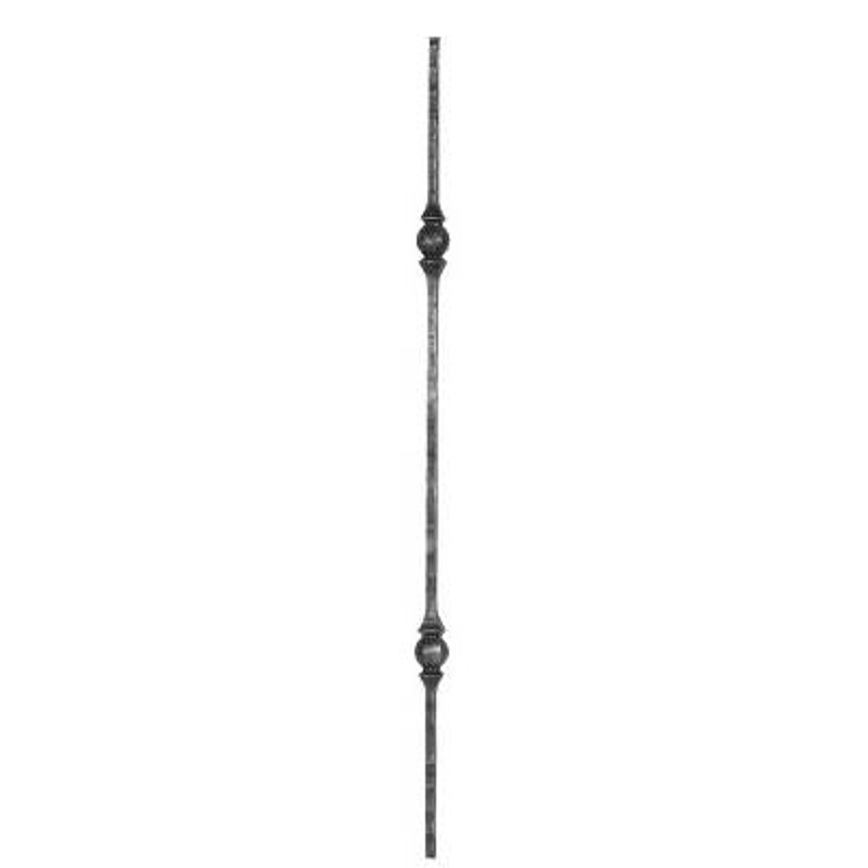 Knubbelstab 13x13mm, gehämmert, H: 1000mm