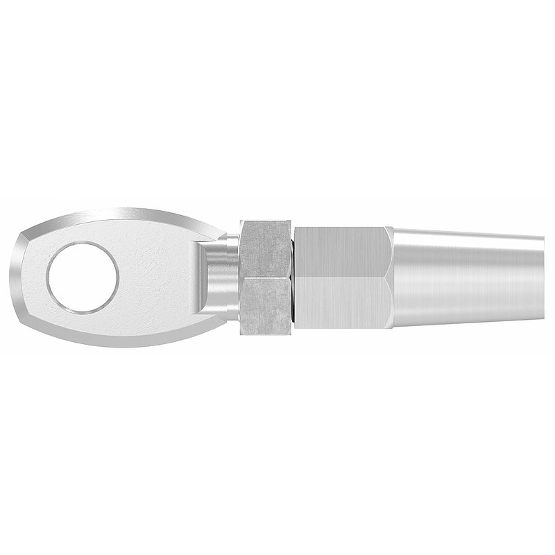 Embout à œil à monter soi-même par un système de serrage pour câble Ø 5mm, V4A